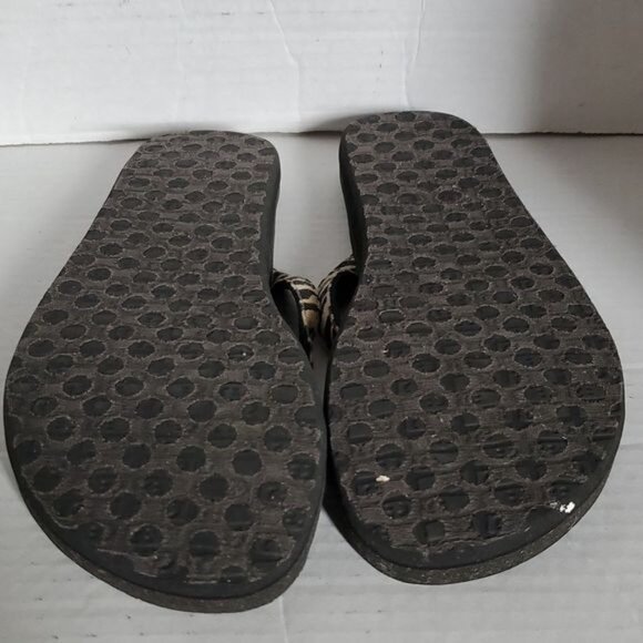Sanuk Sandals Flip Flops Shoes Tongs Zebra Print SHOES Women's WOMAN'S Size 8 - Picture 10 of 14
